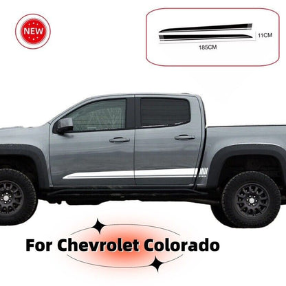 For Chevrolet Colorado Car Vinyl Racing Stripe Sticker Side Door Decals Kit 2PCS