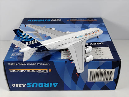 1:400 JC Wings SINGAPORE AIRLINES AIRBUS A380 Passenger Airplane Diecast Model