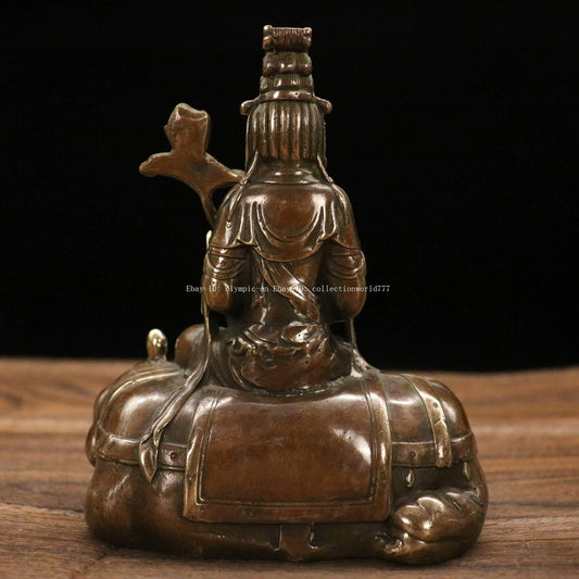 6'' Bronze Copper Buddhism Puxian Samantabhadra Bodhisattvas Elehant Statue