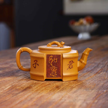 authentic yixing zisha duan clay tea pot full handmade traditional craft marked