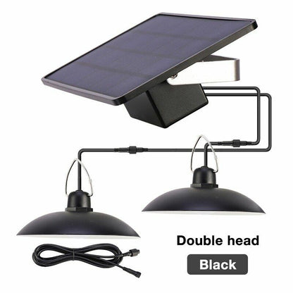 LED Solar Pendant Light Outdoor Indoor Power Lamp Line Bulb Shed Lighting Home