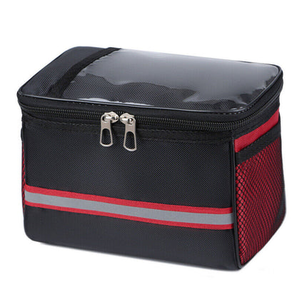 Bicycle Handlebar Basket Bag Waterproof Bike Reflective Front Pannier Tube Bag