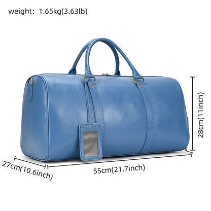 Genuine Leather Travel Bag Men Women Cowhide Casual Travel Weekend Shoulder Bag