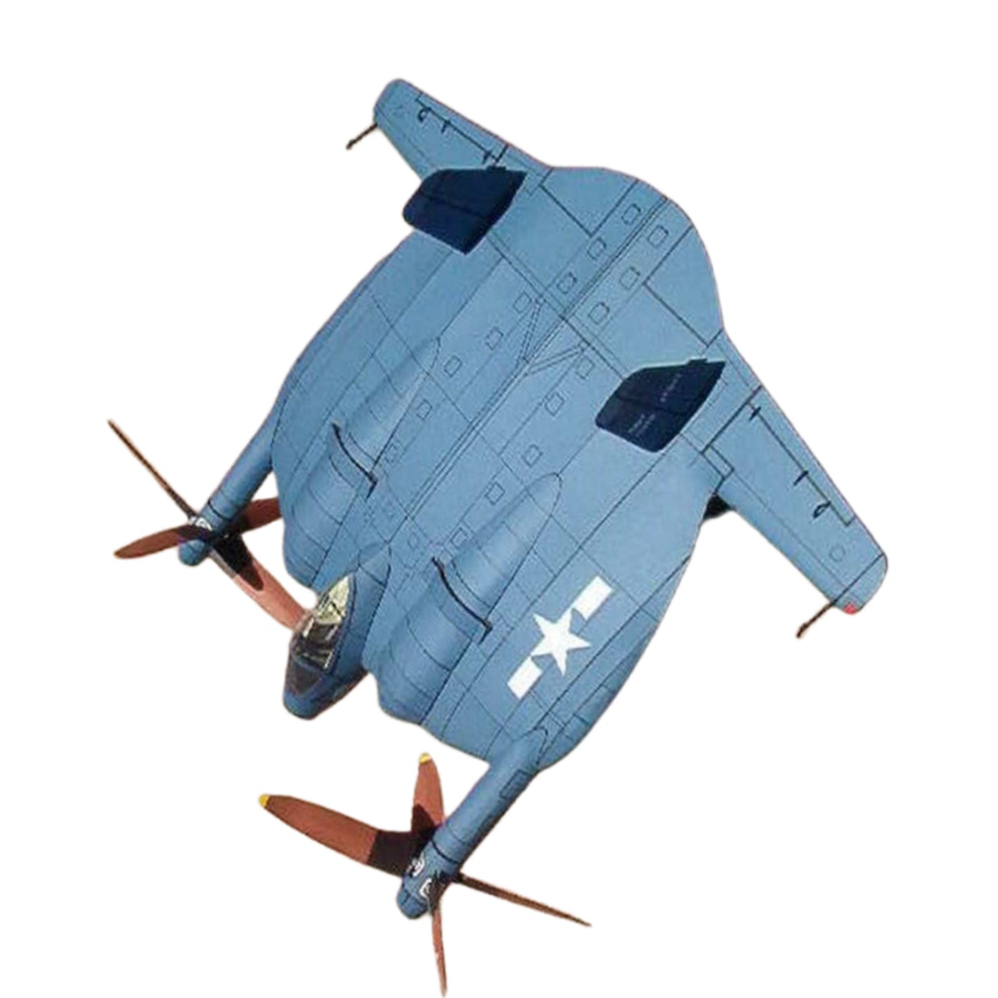 1:32 US XF5U-1 Flying Pancake Fighter Plane 3D Paper Model Puzzle Set Collection