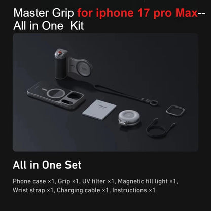 TELESIN iPhone 17 Pro Max/ 17 Pro Grip - Magnetic 3200mAh Battery Kit