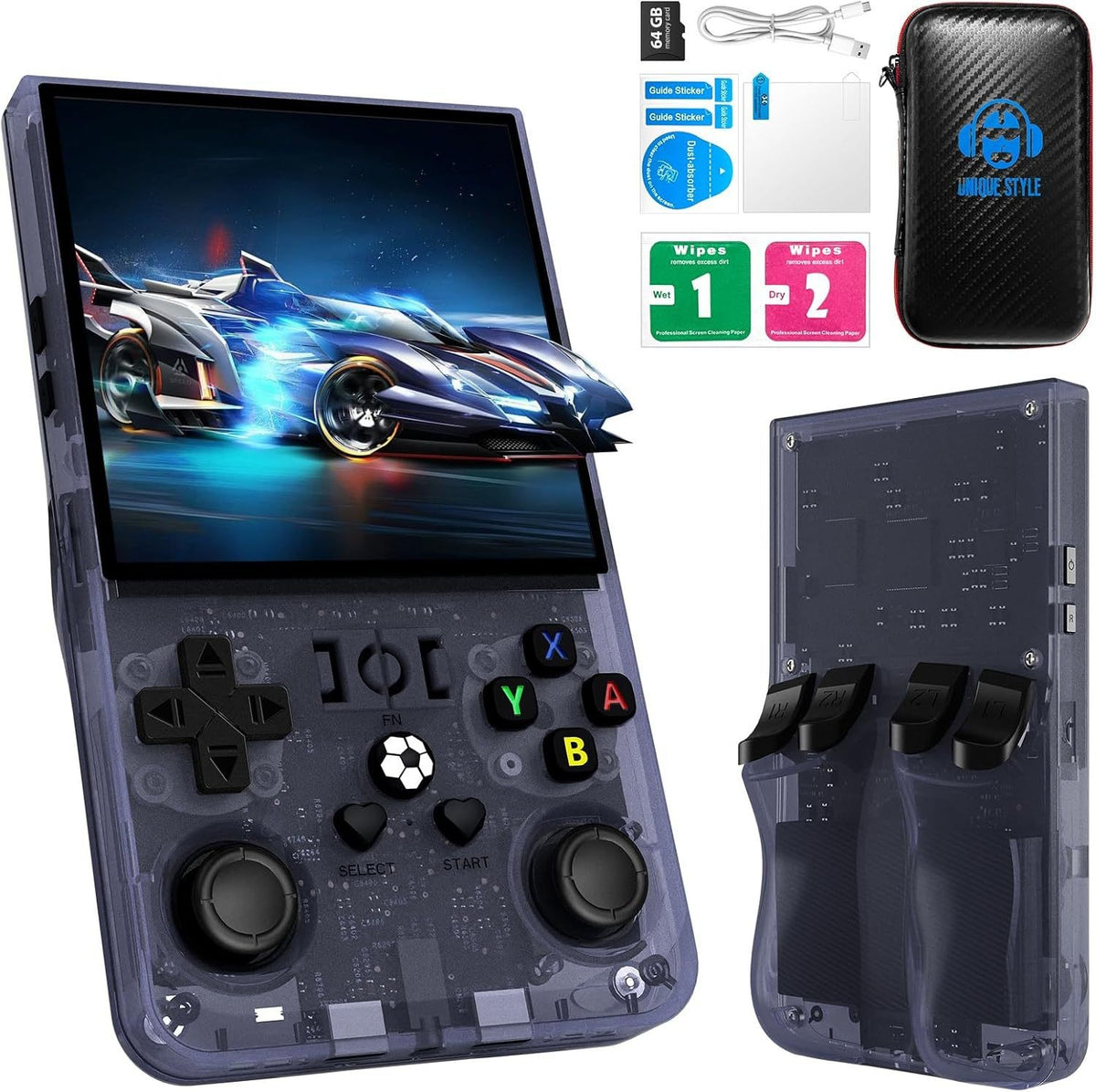 R36max 4 Inch Super Screen Open Source Handheld Game Console Linu 15000+Games