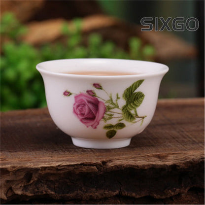 1pc Tea Cups Small Cup For Pu'er Tea 20ml Handpainted Cup Porcelain Tea Cups