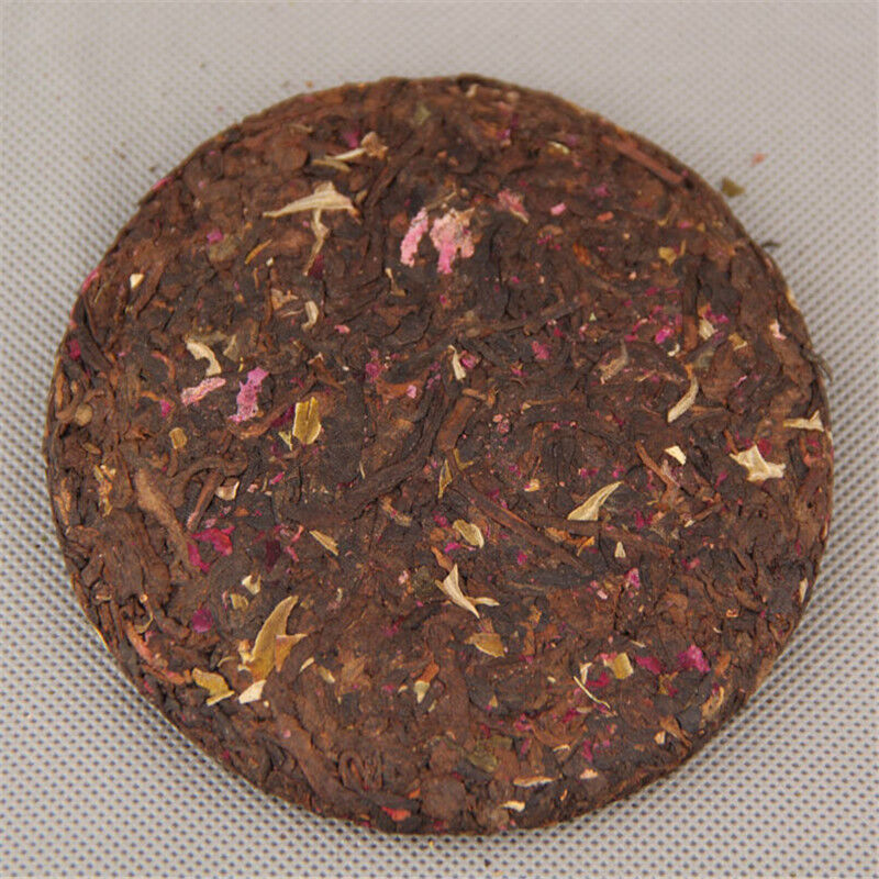 100g Pu-erh Tea Cake Cooked Puer Tea Rose Flavor Slimming Green Food Black Tea