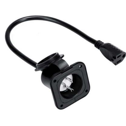 1 PC 15 Amp 125V AC Power Inlet Port Plug with Integrated 18" Extension Cord