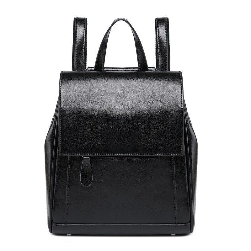Genuine Leather Backpack Rucksack Crossbody Travel Shoulder Bag 23*11*27CM Green