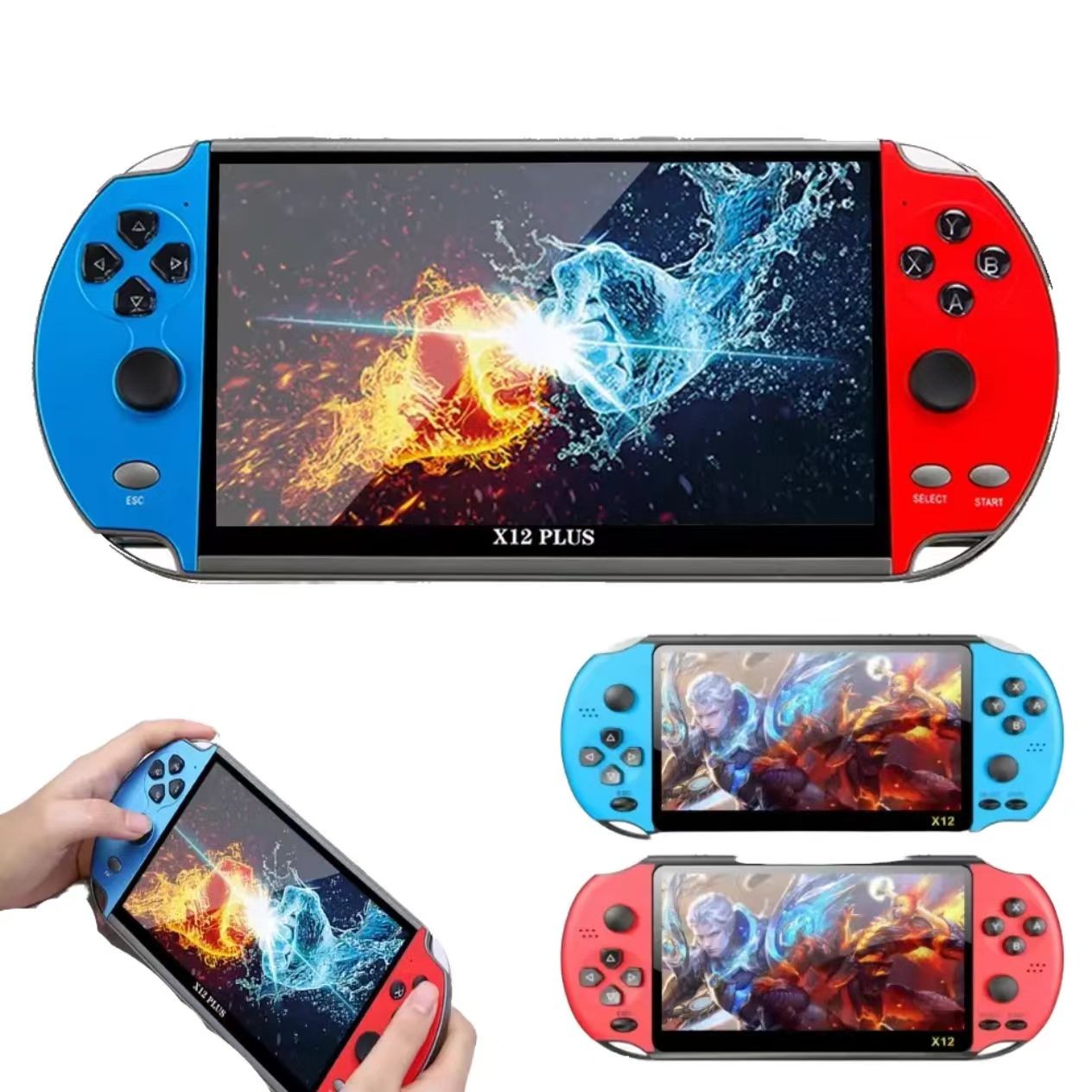 New X12 Plus 7inch Video Game Console Handheld Retro Game Player in 1000+Games