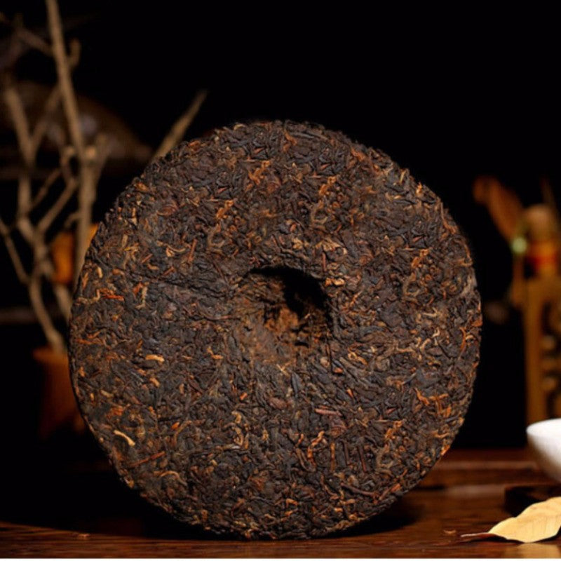 357g Yunnan Menghai Arbor 2009 Royal Court Jinya Mellow Pu'er Tea Ripe Tea Cake