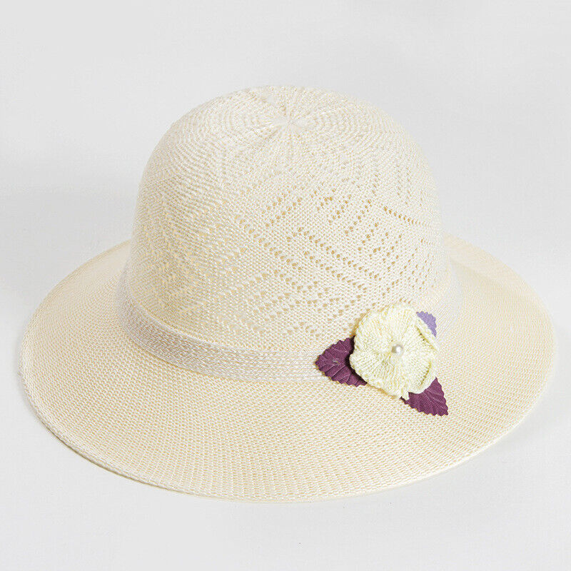 Women's Bow Large Floppy Folding Wide Brim Cap Sun Straw Summer Beach Hat New