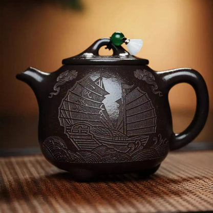 200cc Yixing purple clay teapot handmade small capacity tea pot Kung Fu Teapot