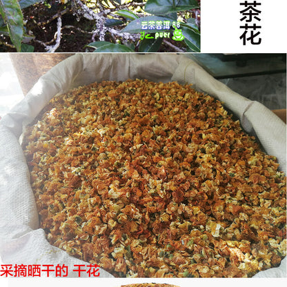 Yunnan Old Trees Camelias Flower Lincang Snowy Mountain Raw Pu'er Puer Tea 357g