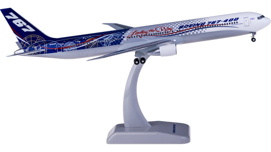 1:200 31CM Hogan BOEING 767-400 Passenger Airplane ABS Plastic Aircraft Model