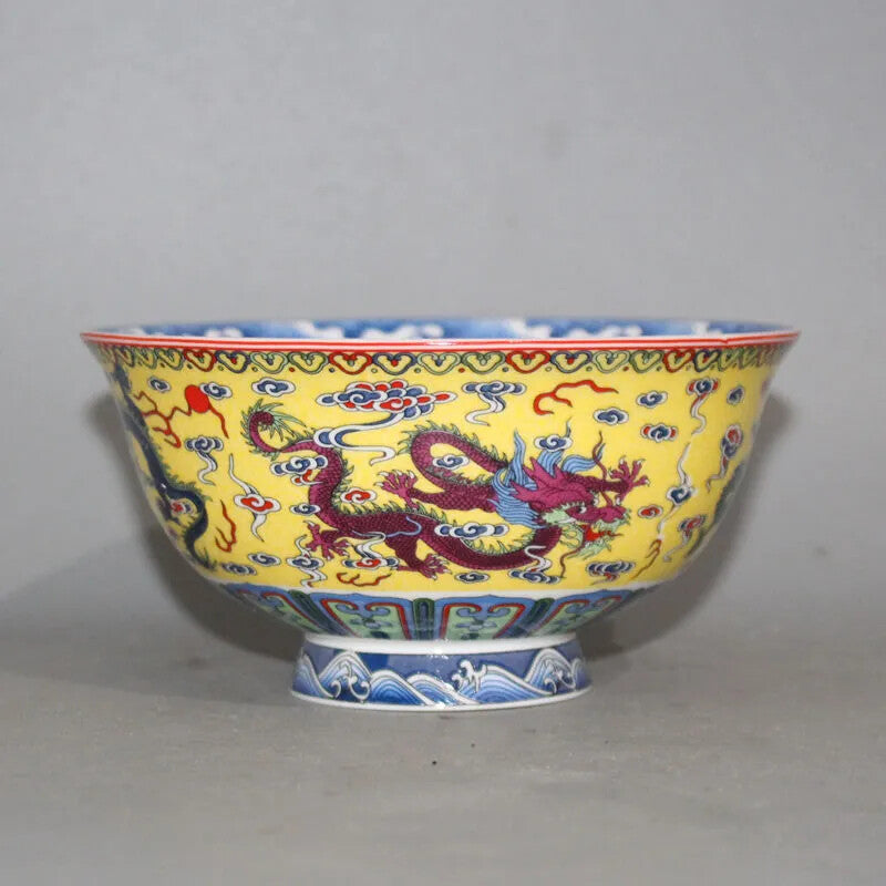 Collection of Decorative Arts and Crafts, Dragon Pattern Bowl Porcelain