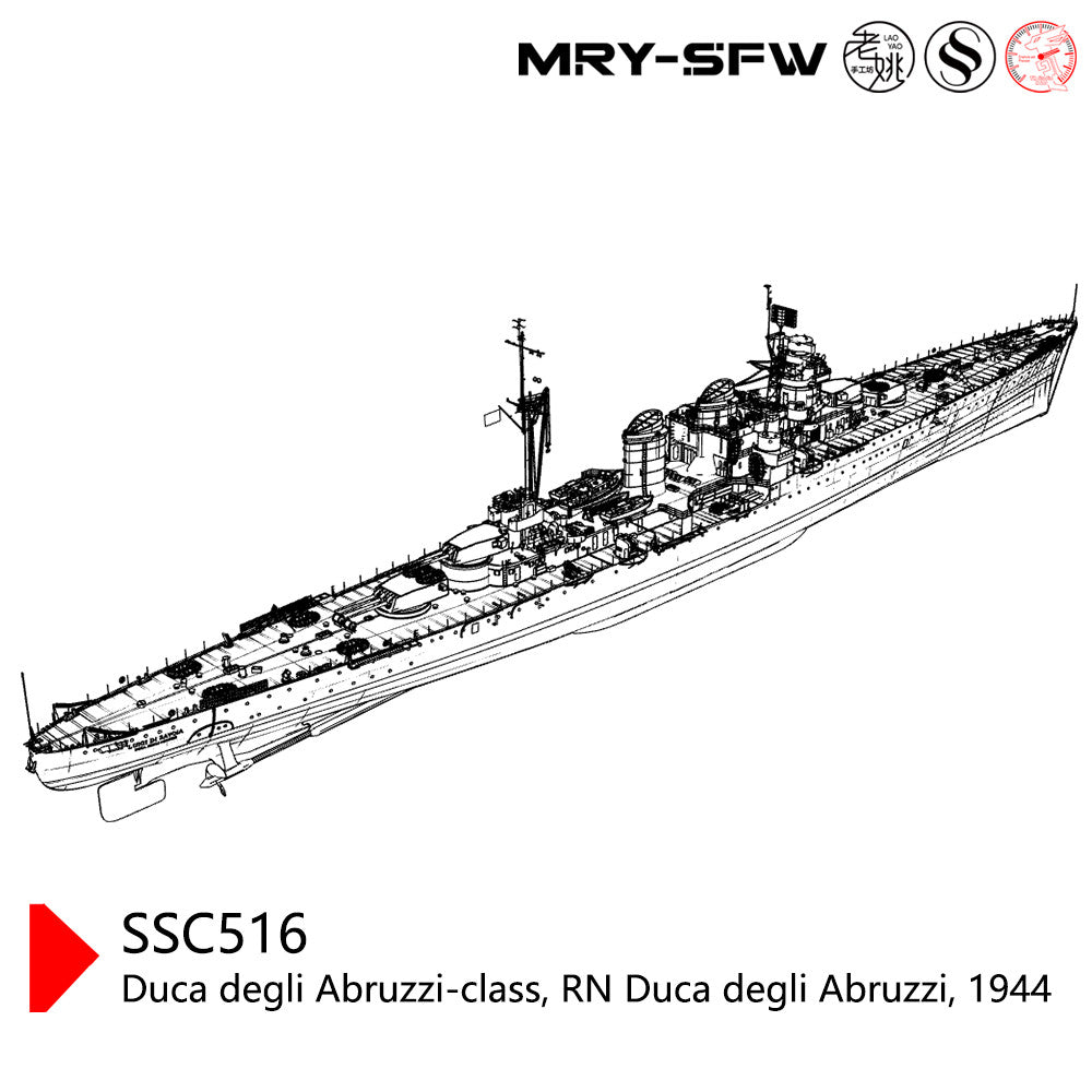 SSC3000516 1/3000 Duca Degli Abruzzi-Class RN Duca Degli Abruzzi 1944 Water Line
