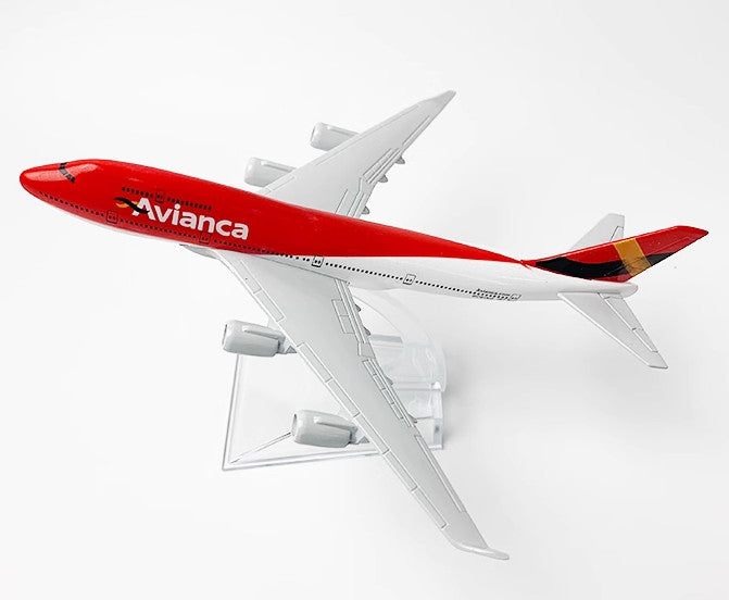 16cm Avianca BOEING 747-400 Passenger Aircraft Plane Diecast Airplane Model