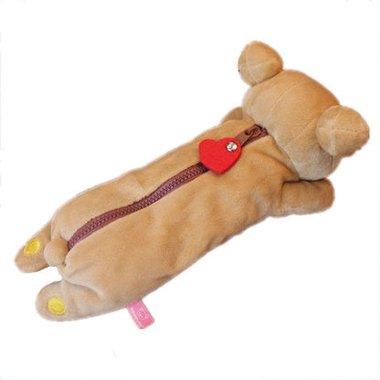 Plush Pencil Cases Cute Pencil Purse Traveling Pouch Organizer Pen Bags Zipper