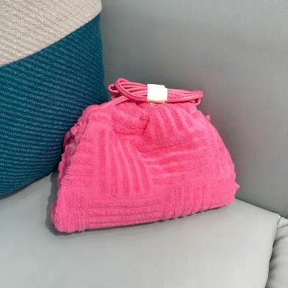 Towel Bag Handbag Women Portable Bucket Bag Chain Shoulder Bag Messenger Bag