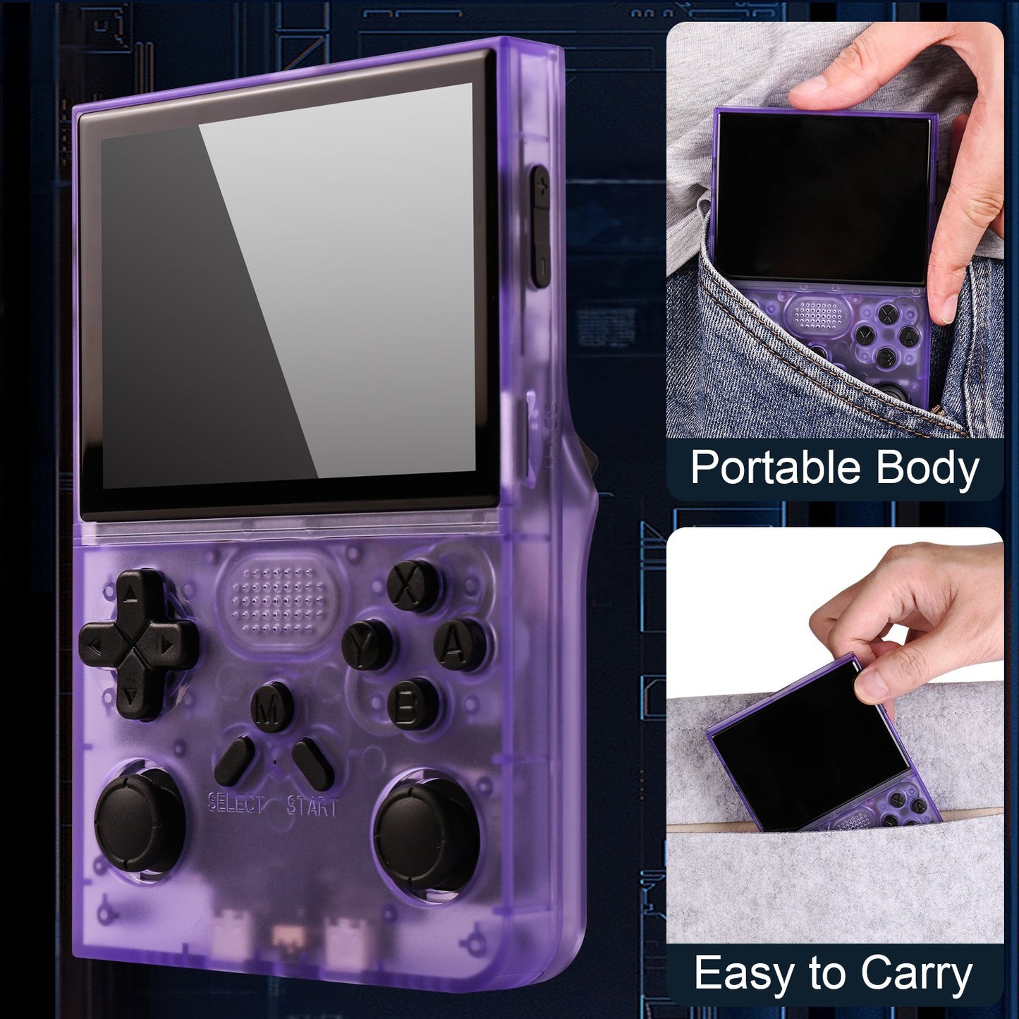 2026 New Upgraded R40S PRO Retro Handheld Game Console, 128GB Mini Video Game