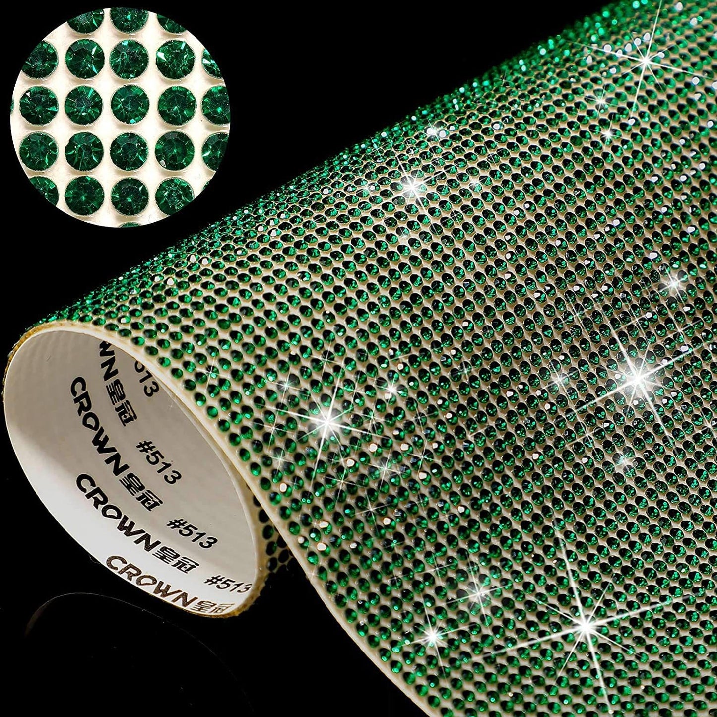 DIY Rhinestone Sticker Sheet Self Adhesive Bling Diamond Crystal Decal Decor gg