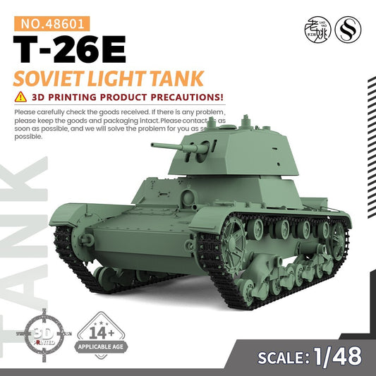 SSMODEL SS48601 1/48 Military Model Kit Soviet T-26E Light Tank
