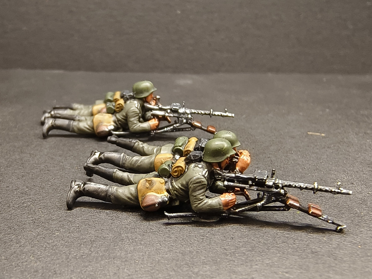 1/72 World War II German MG34 Heavy Machine Gun Group Soldier Model