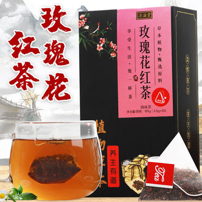 淳滋堂 Rose Red Tea Rose Tea Leaf Black Tea Triangle Bag Tea 105g(3.5gX30bags)