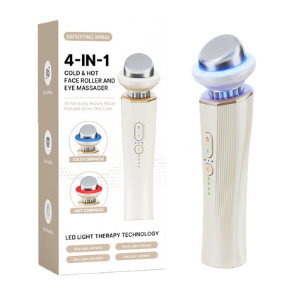 Hot/Cold Facial Roller Eye Massager Light Therapy&Ice Compress Light Beauty