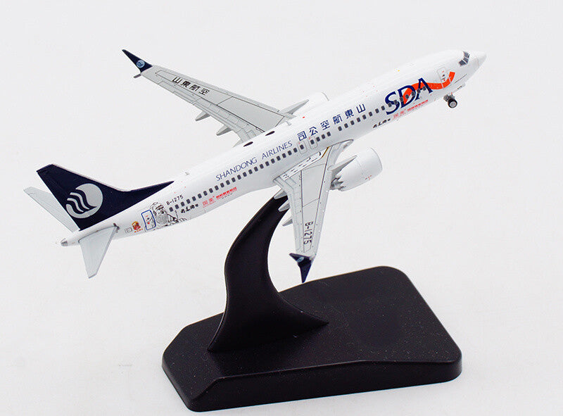 JC Wings SDA Shandong Airlines B737-8MAX B-1275 1：400 plane Pre-builded Model
