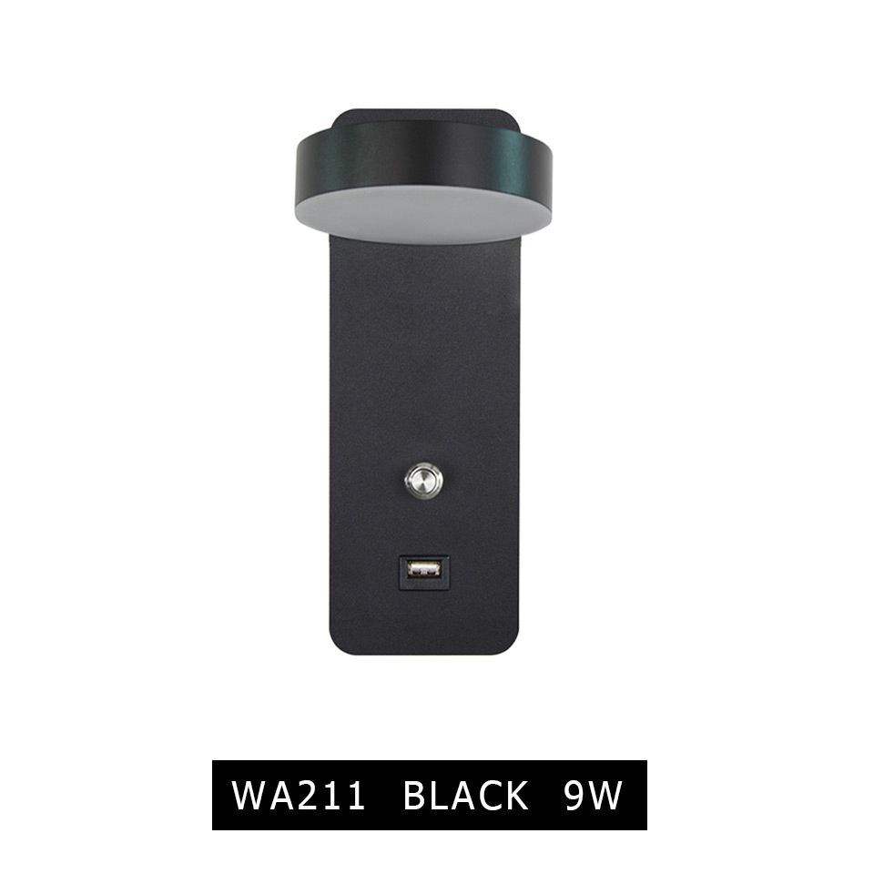 LED Wall Light Modern Indoor 110V 220V 7W 9W W/ Switch Bedroom Bedside USB Lamps