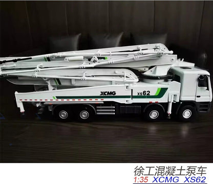 1:35 XCMG SX62 Concrete Pump Truck Construction Machine Equipment Diecast Model