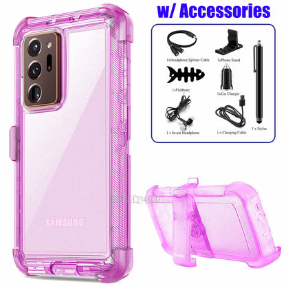 Clear Case For Samsung Galaxy Note20 Ultra 5G Clip Rubber Cover / Accessories