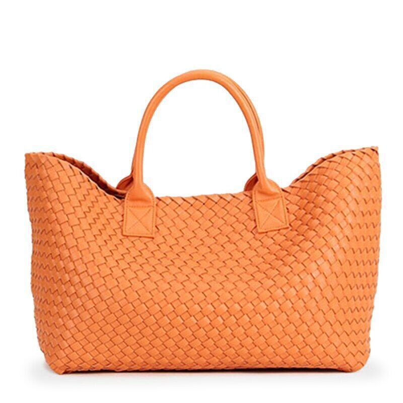 Woven Handbags Women Weave Hand Shoulder Lady Shopping Basket Bag