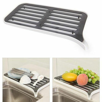 Kitchen Dish Drainer Drain Rack Plastic Dryer Tray Large Sink Drying Worktop PP