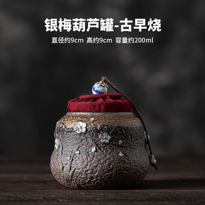 Chinese Vintage Tea Pot Porcelain Sealed Pot Tea Warehouse Ceramic Storage Pot