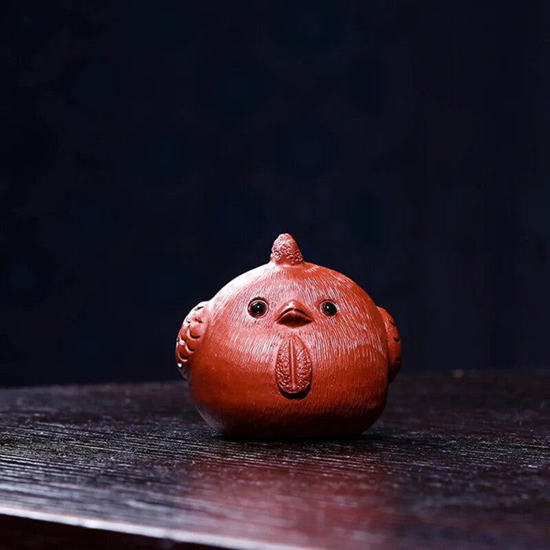Chinese Yixing Purple Clay Tea Pet Handmade Zodiac Statue Lucky Ornaments