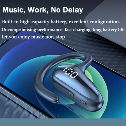 Wireless Bluetooth 5.2 Earpiece Headset Driving Trucker Earbuds Noise Cancelling