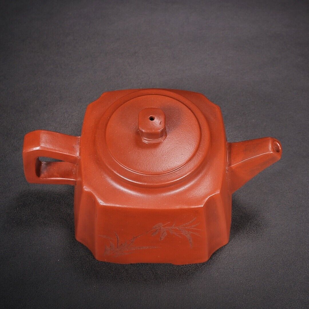 Chinese Yixing Zisha Clay Handmade Exquisite Teapot （四方 底款：顾景舟）