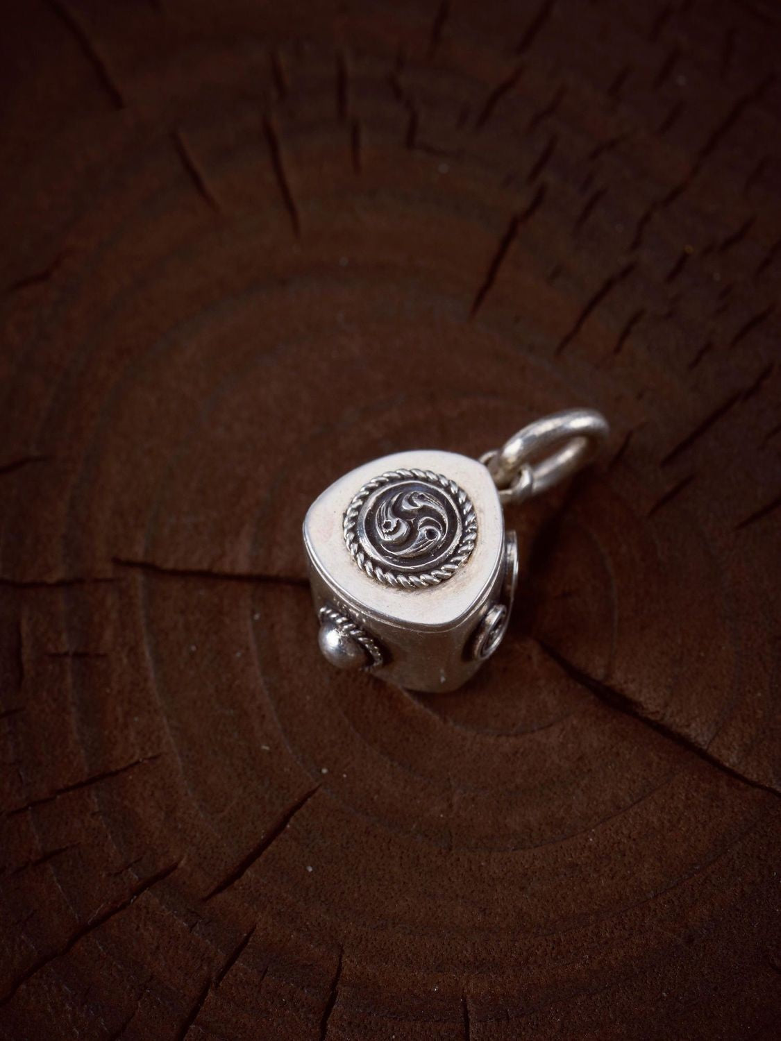 Ethnic Vintage Tibetan Small Gau Box Handmade Accessory Pendant