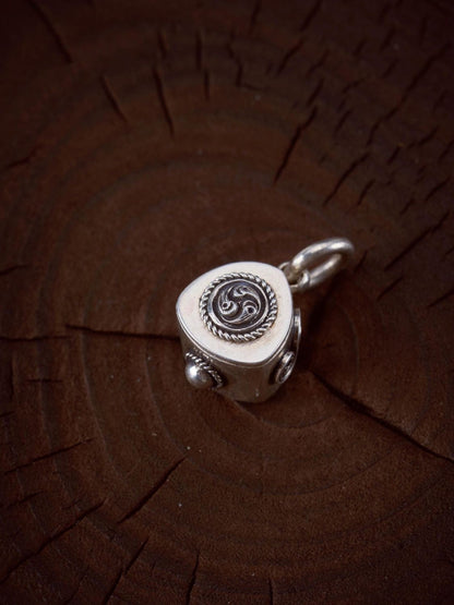 Ethnic Vintage Tibetan Small Gau Box Handmade Accessory Pendant