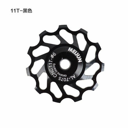 Rear Derailleur Guide Wheel 2pcs MTB Road Bike Ceramic Pulley 7005 11T Cycling