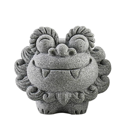 Chinese Style Green Lion Tea Pet 6.2cm Tea Play Kung Fu Tea Table Decoration