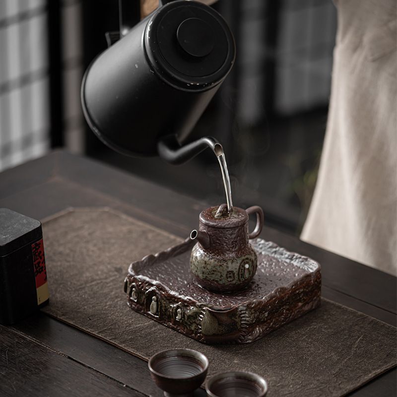 120ml Yixing Ceramic Tea Pot Kung Fu Tea Set Retro Handmade Crafts China