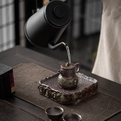 120ml Yixing Ceramic Tea Pot Kung Fu Tea Set Retro Handmade Crafts China