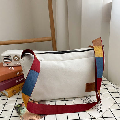 Canvas Shoulder Bag Big Capacity Women Messenger Bag Female Crossbody Bags Solid