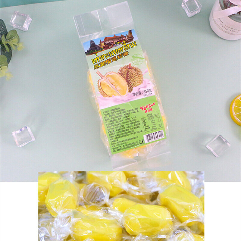 350g/bag Milk Durian Candy Fruit Soft Toffee Chewy Sweet Sweetmeats -Candy Snack