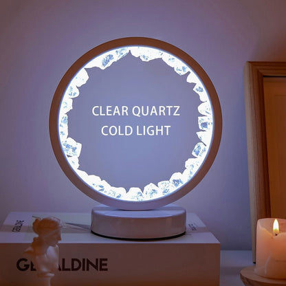 Bedside Lamps LED Rechargeable Natural Quartz Amethyst Cluster Desk Night Lights